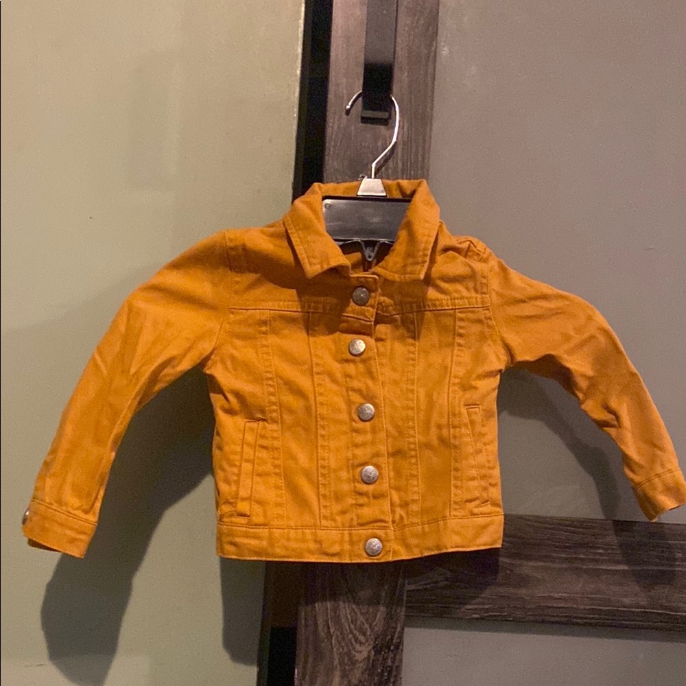 Kids Orange Denim Jacket